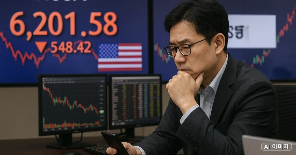 코스피 장중 8% 급락…미국 반도체주 약세에 서킷브레이커 발동