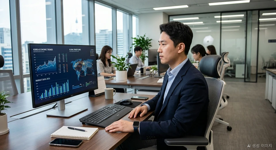국제 금융 네트워크와 경제 데이터를 분석하는 모습