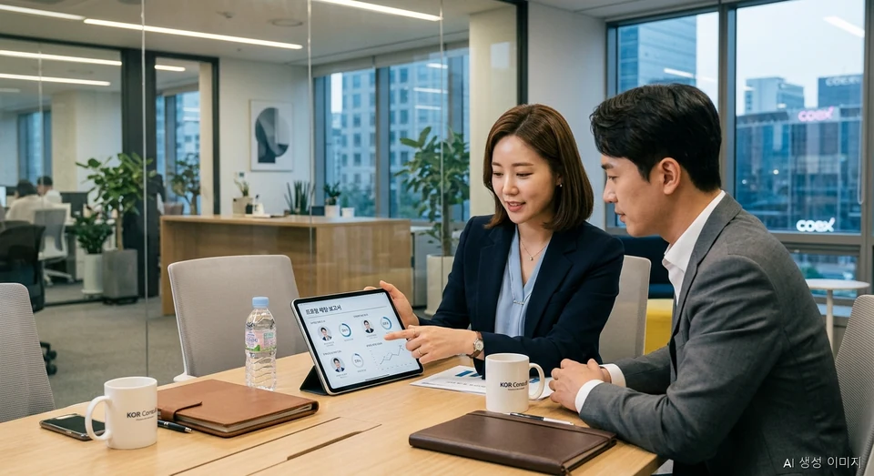 결혼정보업체 상담실에서 맞춤형 매칭 상담을 진행하는 모습