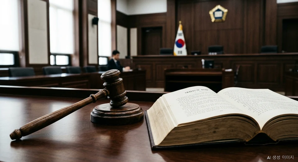 사법부의 고유 권한과 헌법 정신을 상징하는 법전과 법봉